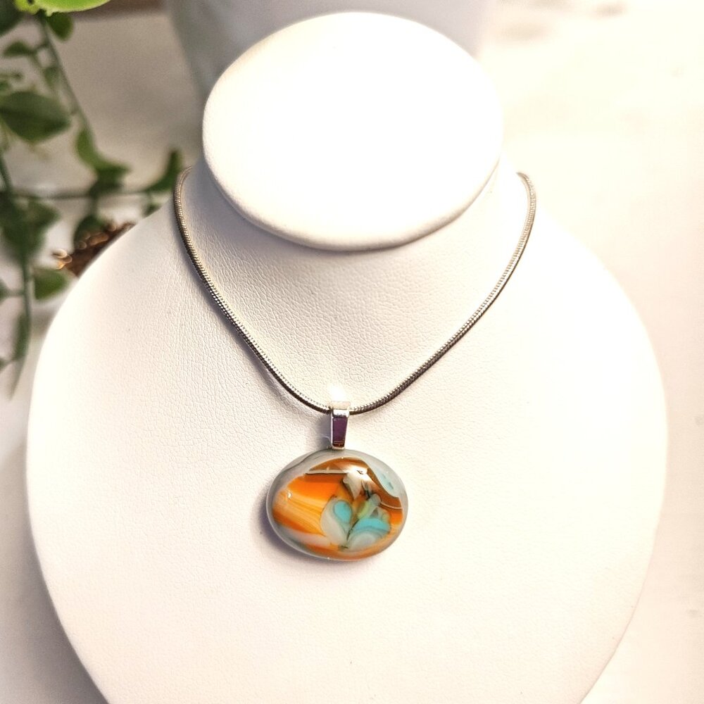 Sculptural earth tone pendant necklace, OOAK handcrafted focal piece jewelry